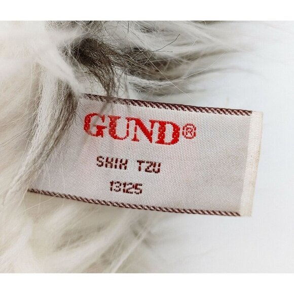 Gund  Plush Shih Tzu Puppy Red Bow Grey White 10” Plush Stuffed Animal #13125 - Picture 5 of 6